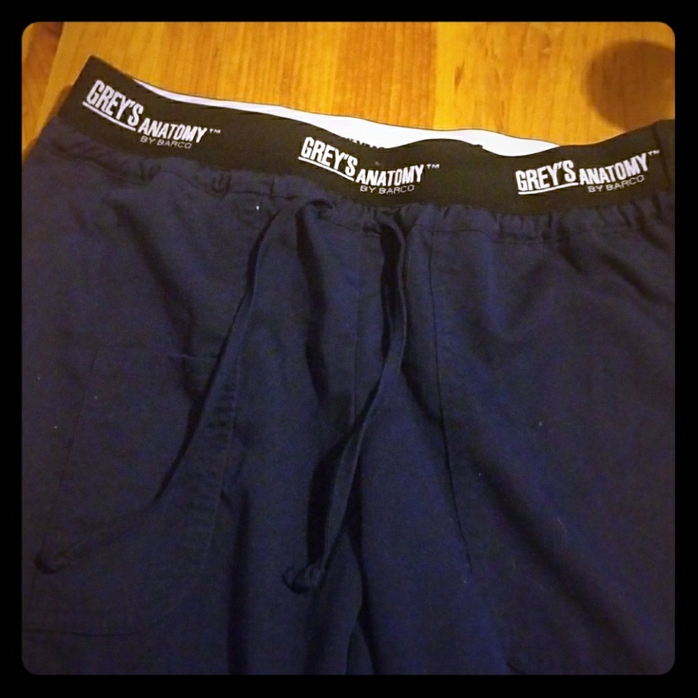 Navy blue greys anatomy scrub bottoms
